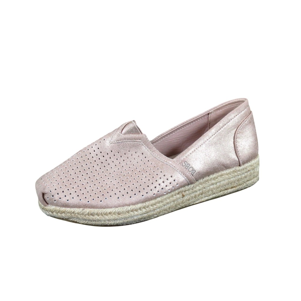Skechers BOBS Highlights 2.0 Homestretch Womens Espadrille Size 9 Rose Gold Pink